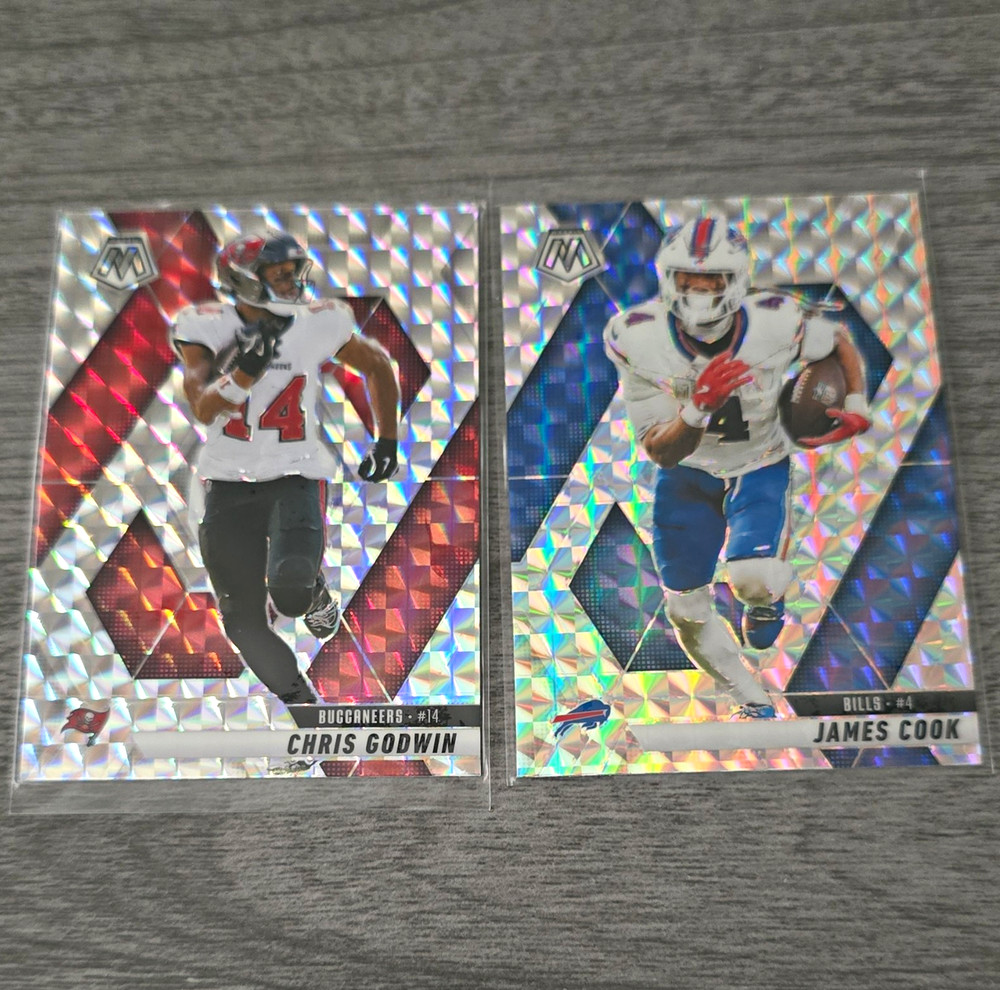 Panini Mosaic 2025 NFL Prizm Chris Godwin #167 James Cook #201 2-Card Lot