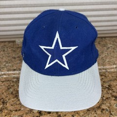 VTG 90s Two Tone 100% Wool Dallas Cowboys SnapBack Hat American Needle Block