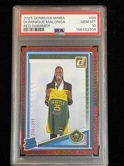 2025 Donruss WNBA #89 Dominique Malonga Rated Rookie Red Shimmer /399 HOT POP RC