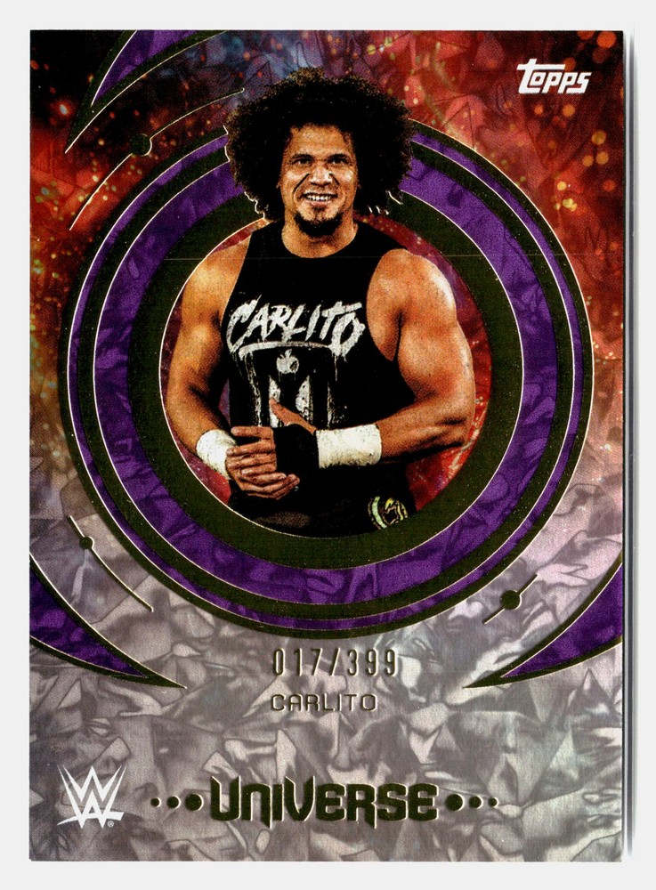 2025 Topps Universe WWE #26 Carlito Purple Glass #/399