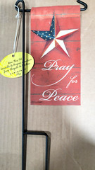 Pray For Peace – Mini Flag & Stand Set, New