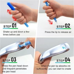 Golf Club Paint-9Pcs Golf Pens&Golf Markers for Fill in, Customize or Renovate Y