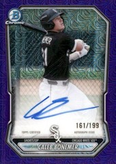 2026 Bowman #BMA-CB Caleb Bonemer Chrome Autographs Mojo Purple Refractors #/199