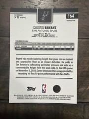 2025-26 Topps Chrome Update – Carter Bryant Refractor Rookie (RC) #164 Spurs