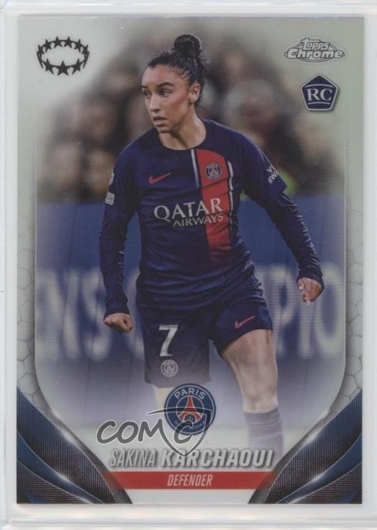 2023 Topps Chrome UEFA Women&rsquo;s Champions League Sakina Karchaoui Rookie RC 19rf