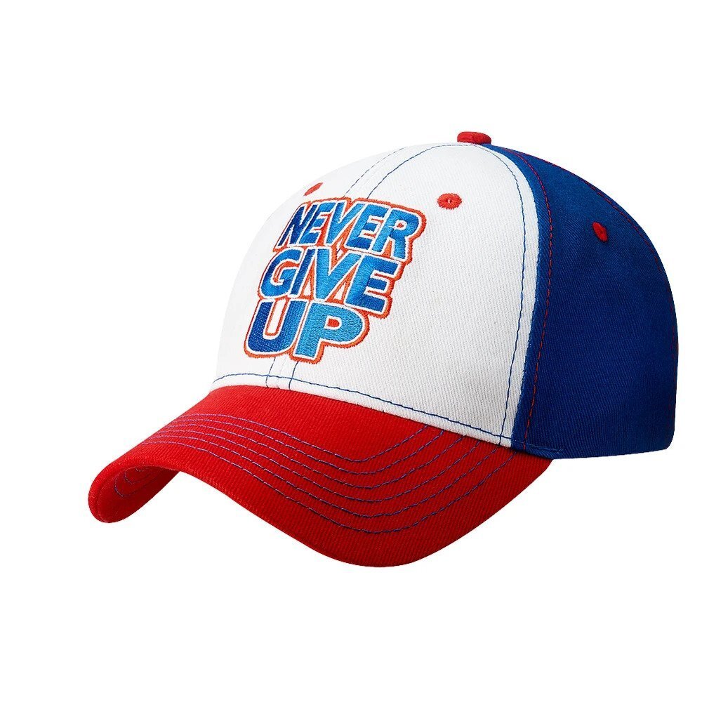 JOHN CENA Red White Blue Never Give Up Baseball Cap Hat