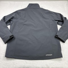 Spyder Jacket Mens 2XL Gray SPIRE Sports + Entertainment Softshell Full Zip