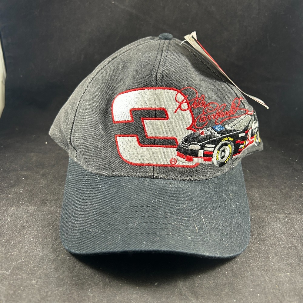 2001 DALE EARNHARDT #3 DARK GREY CHASE AUTHENTICS NASCAR SNAPBACK HAT CAP & TAGS