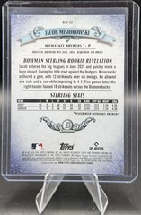 2026 Bowman Sterling #BST-13 Jacob Misiorowski Mojo Blue Refractor #/150 ROOKIE