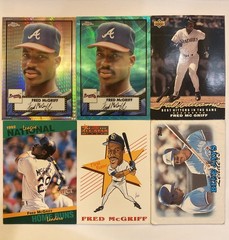 Fred McGriff LOT: 2021 Topps Chrome Platinum Aqua Wave, Prism Refractor, +4 HOF