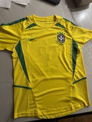 Ronaldo Nazario Signed Brazil FC Home Soccer Jersey #9 with Beckett COA