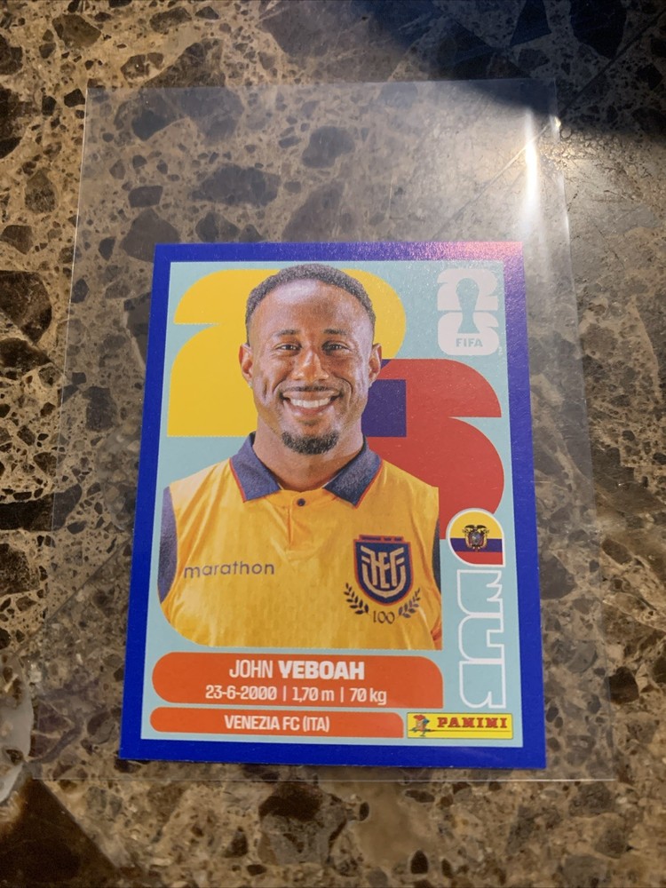 Panini FIFA World Cup 2026 Soccer Sticker ECU 14 John Yeboah 🇪🇨 Blue Parallel