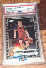 2022-23 ToppsChrome OTE Eli Ellis Black/WhiteRefractor Serial #d/10 PSA 10 POP 1