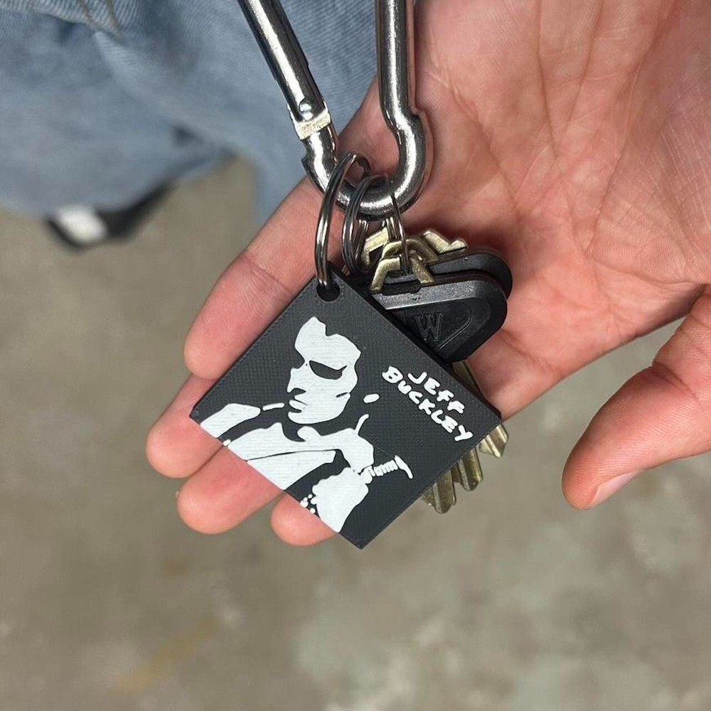 Jeff Buckley Key Ring – Keychain , Custom Handmade, 90s Bands Keychain