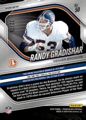 2025 Panini Prizm Black #50 Randy Gradishar Prizms Red Power #/75