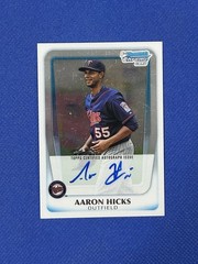 2011 Bowman Chrome Prospects Autograph Aaron Hicks #BCP172 auto RC C’