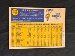1970 Topps Gold Cup All-Star Rookie Jose Laboy #238 – No Creases – EX