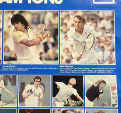 Volvo Grand Prix 1983 Champions Poster ATP Tennis 19×24 McEnroe Noah Connors Vnt