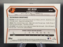 Ike Irish 2026 Bowman Chrome Prospects Green Geometric 53/99