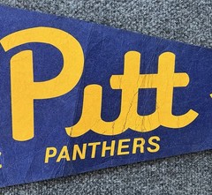 Vintage 1983 Pitt Panthers Cotton Bowl Pennant Dan Marino Era 12×30