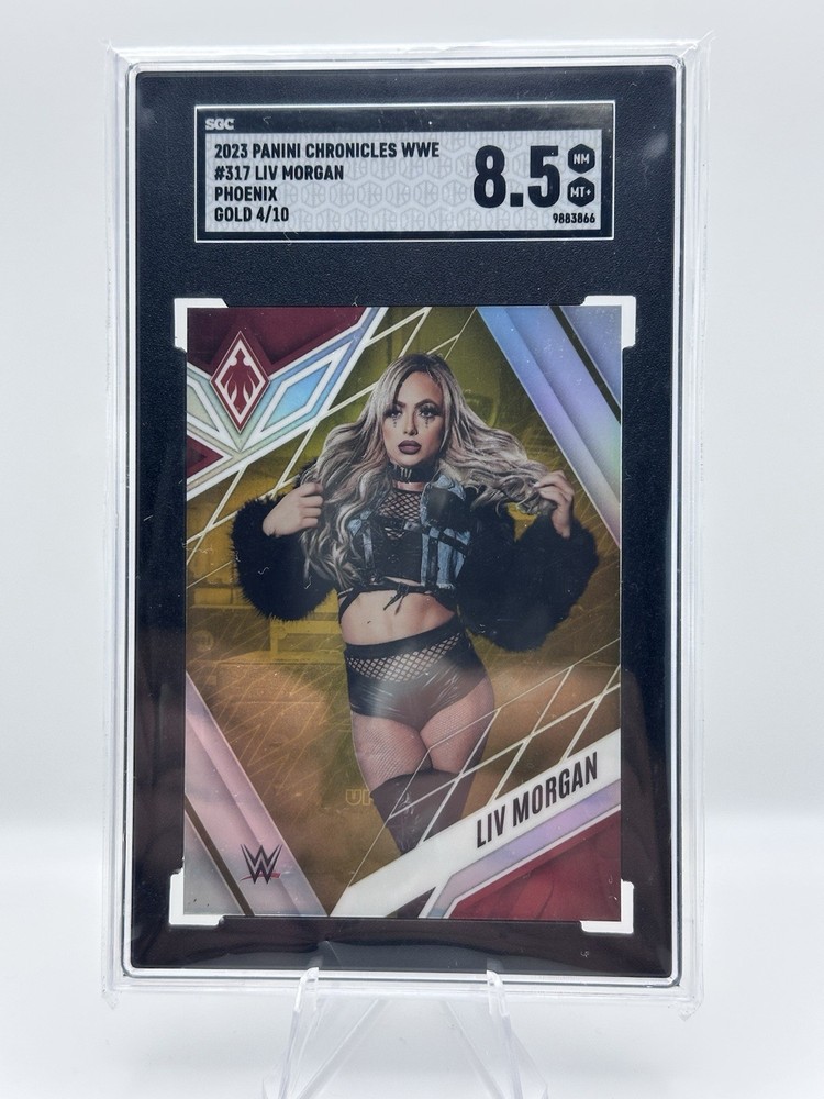 2023 Panini Chronicles WWE #317 Liv Morgan Phoenix Gold /10 SGC 8.5