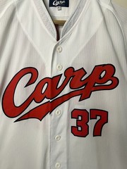 Hiroshima Toyo Carp Takayoshi Noma NPB Japan Baseball Jersey L *FLAWS*