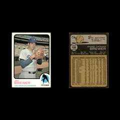Jim Brewer #126 1973 Topps Los Angeles Dodgers Baseball Card MLB EX