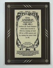 2015 Topps Gypsy Queen #GQA-CA Chris Archer Mini Frame Relic Relic Card AR52