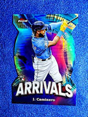 2024 Topps Finest Arrivals Junior Caminero Rookie Die-Cut /125 Refractor RC MINT