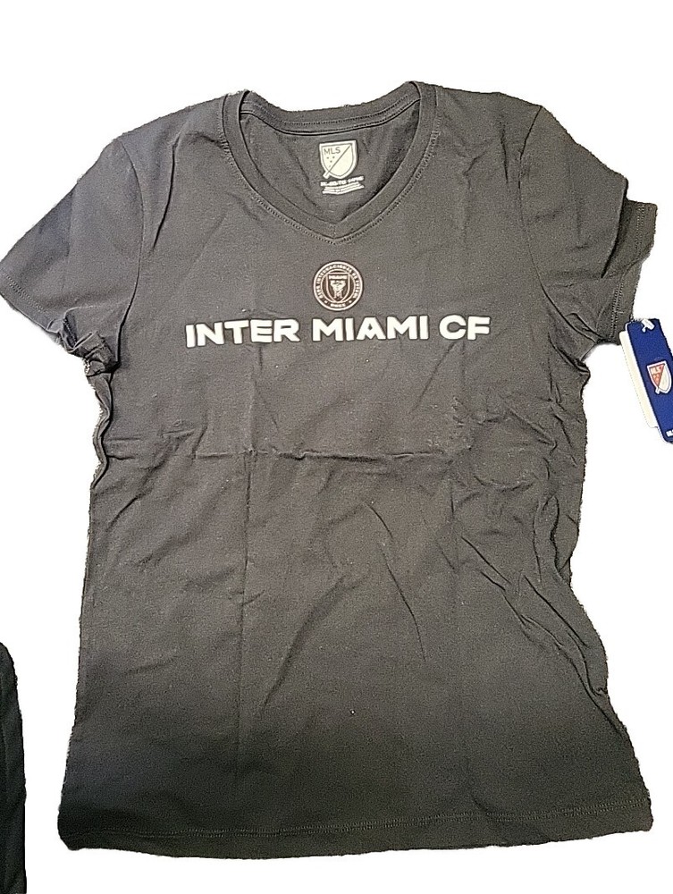 Inter Miami CF Fanatics Branded Girls XL V-Neck T-Shirt – Black