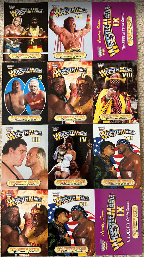 1993 UNCUT WWF Coliseum Wrestlemania Full Set 1-9 Hogan WWE Macho Man