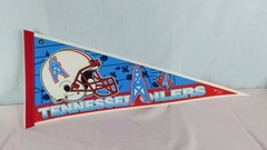 Houston Oilers/Tenn Titans NFL Football 1997 Pennant Banner Flag Vintage 30×11.5