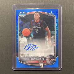 1st Bowman 2025-26 Chrome Silas Demary Jr UConn Blue Auto RC 1st #CPA-SD /150