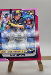 LUKE ADAMS 2024 Bowman Prospects 1st Fuchsia /299 – Brewers #BP-50
