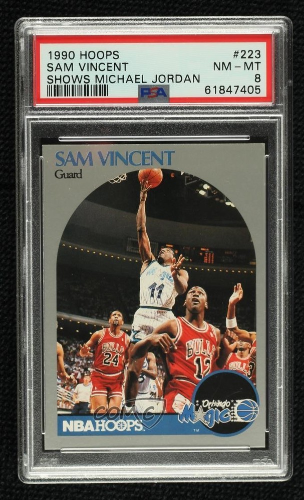 1990-91 NBA Hoops Michael Jordan Sam Vincent ( Wearing #12 Jersey) #223 HOF 11ff