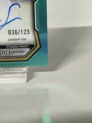 2025 Topps Bowman Chrome Prospect Autos Wyatt Sanford Pirates Aqua /125 CPA-WS