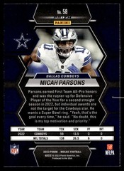 2023 Mosaic Camo Pink Prizms Micah Parsons Dallas Cowboys #58