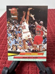 1992-93 Fleer Ultra Harold Miner Rookie #293 VS Michael Jordan Miami Heat
