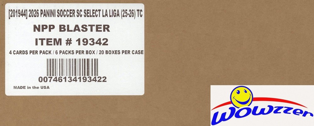2025/26 Panini Select LA LIGA Soccer EXCLUSIVE Sealed 20 Box Blaster CASE