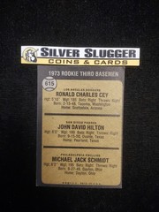 1973 Mike Schmidt/ Ron Cey/ Hilton Topps Baseball #615 RC Rookie Card Vintage