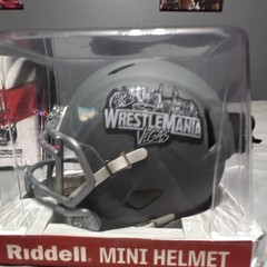 Riddell WWE WrestleMania Vegas Mini Helmet Signed Rhea Ripley & IYO SKY /5