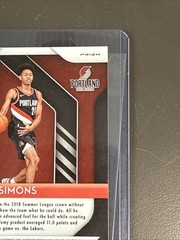 2018-19 Panini Prizm – Anfernee Simons #61 Silver Prizm (RC) Portland