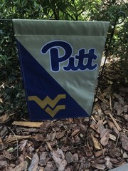 Pitt Panthers vs WVU Mountaineers House Divided Garden Flag