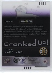 2023-24 Upper Deck Synergy Cranked Up Purple 14/199 Brad Marchand #CR-BM 0x04