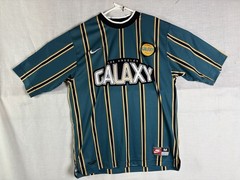 Rare Vintage 90s Nike MLS LA Los Angeles Galaxy Pinstripe Soccer Jersey Mens M