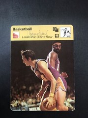 LAKERS WIN 33 IN A ROW Sportscaster NBA Signed By Jerry West JSA (Chamberlain)