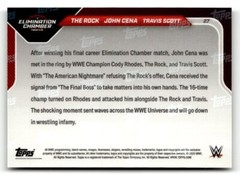 2025 Topps Now WWE Elimination Chamber #27 The Rock John Cena Travis Scott