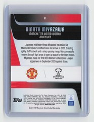 2025-26 Topps Chrome UEFA Women&rsquo;s #91 Hinata Miyazawa Aqua Wave #/199