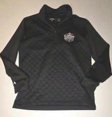Antigua Quarter-Zip M Pullover Black Thursday Night Football Logo Quilted Front