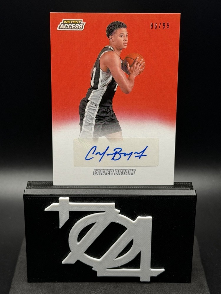 2025-26 Panini Instant Carter Bryant Instant Access Rookie Auto Spurs Orange /99
